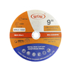Disco de corte de acero inoxidable WGW T41 de 9 pulgadas, óxido de aluminio de alta dureza