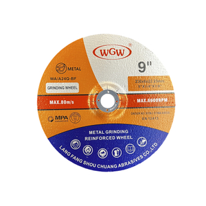Disco abrasivo de acero inoxidable de 9 pulgadas, rueda de 230 mm de pulido rápido para acero y metal, soporte personalizado OEM (6,0 mm)