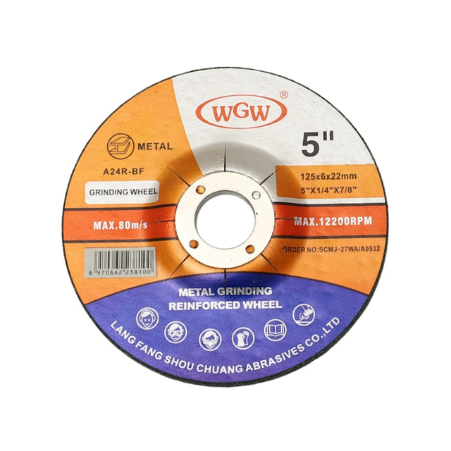 WGW Disco para corte de metales de larga duración, 125 mm x 6,0 x 22,23 mm, amoladora angular portátil de alta dureza de 80 m/s 