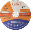 Disco de corte de acero inoxidable WGW T41 de 7 pulgadas, óxido de aluminio de alta dureza