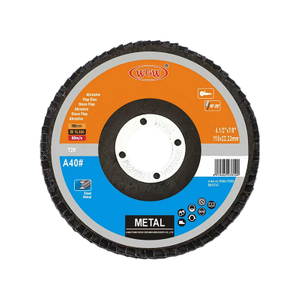 Disco de aleta de óxido de aluminio de 4,5 pulgadas MPA EN12413 Disco de aleta rápido de alta eficiencia con certificación de seguridad para amoladora angular Rectificado de metales Servicio de pedido OEM personalizado