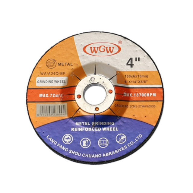 WGW Disco para corte de metales de larga duración, 100 mm x 6,0 x 16 mm, 80 m/s, amoladora angular portátil de alta dureza 