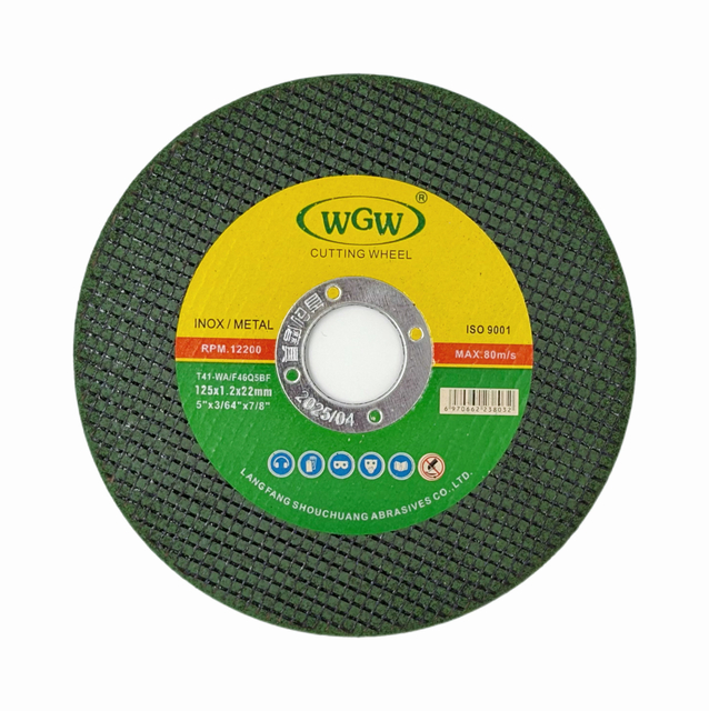 WGW Disco de corte para metal certificado MPA ISO9001 de larga duración, 125 mm x 1,2 x 22,23 mm, amoladora angular portátil de alta dureza de 80 m/s 