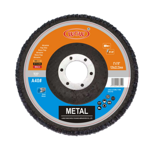 Disco de aleta de óxido de aluminio de 5 pulgadas MPA EN12413 Disco de aleta rápido certificado de seguridad de alta eficiencia para amoladora angular Rectificado de metales Servicio de pedido OEM personalizado