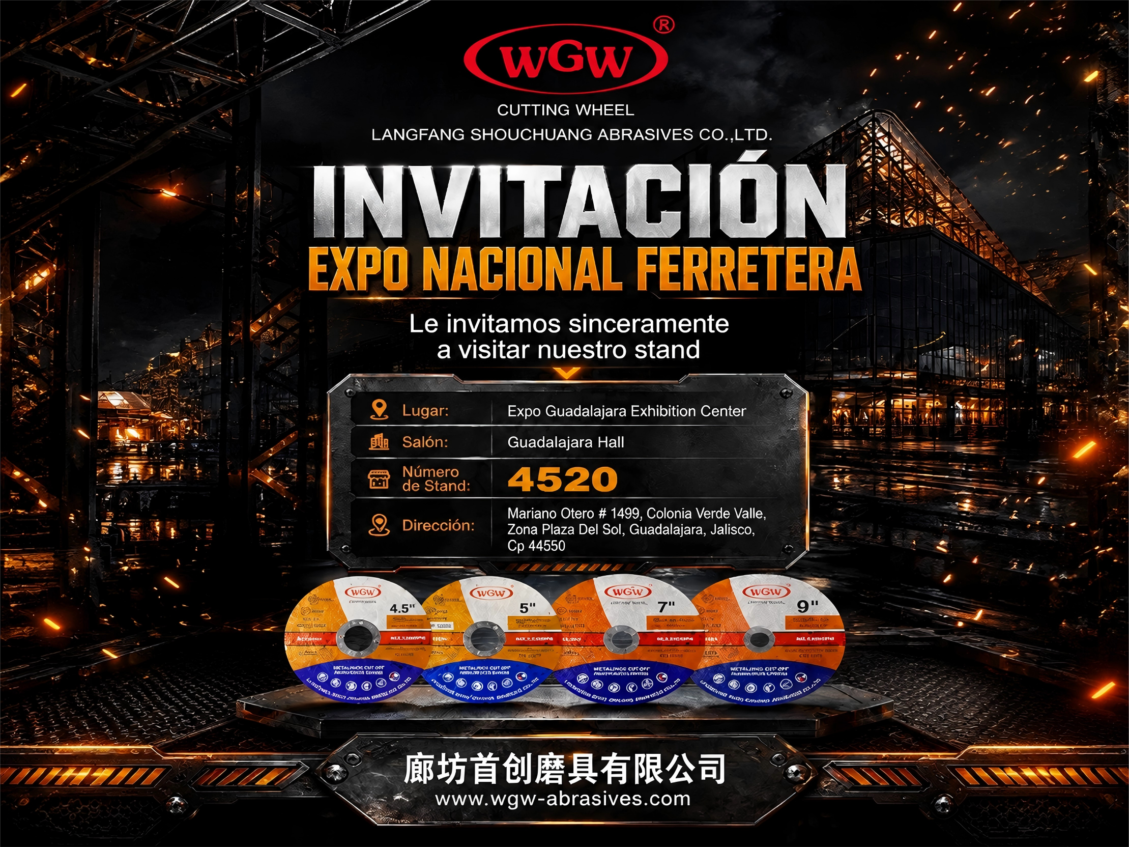 WGW Abrasivos le invita a visitarnos en Expo Nacional Ferretera, México