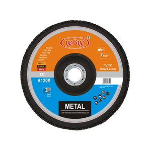 WGW Rueda de láminas industrial de alta calidad de 7 pulgadas 180X22-120# - Universal para esmerilado y pulido, larga vida útil 