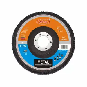 Rueda de aletas WGW125x22mm 120# - Alta calidad directa de fábrica - Universal para esmerilado y pulido - OEM